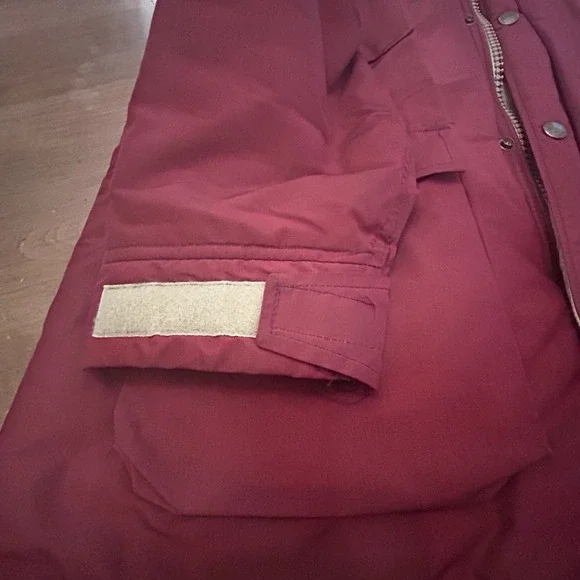 Vtg LL Bean Baxter State Parka Lined Jacket Coat Men's Size L Red Hooded USA